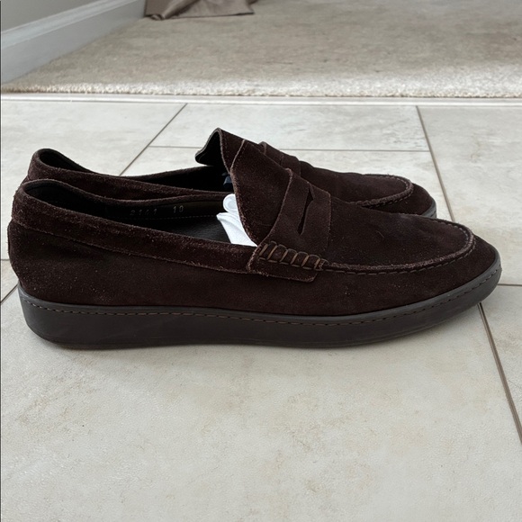 To Boot New York Dark Brown Suede Loafers MSRP $399 Size 10 - Picture 3 of 7